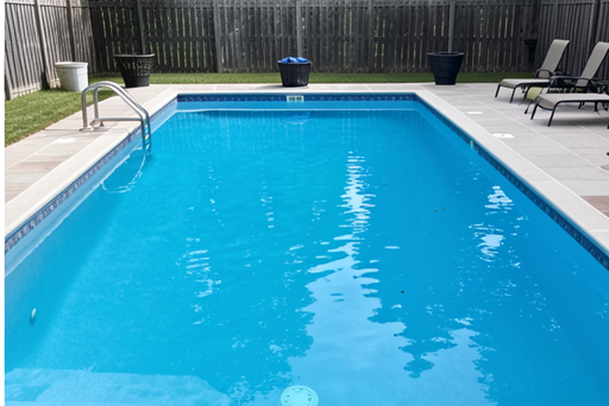 After pool service photo